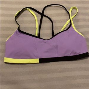 Purple sports bra